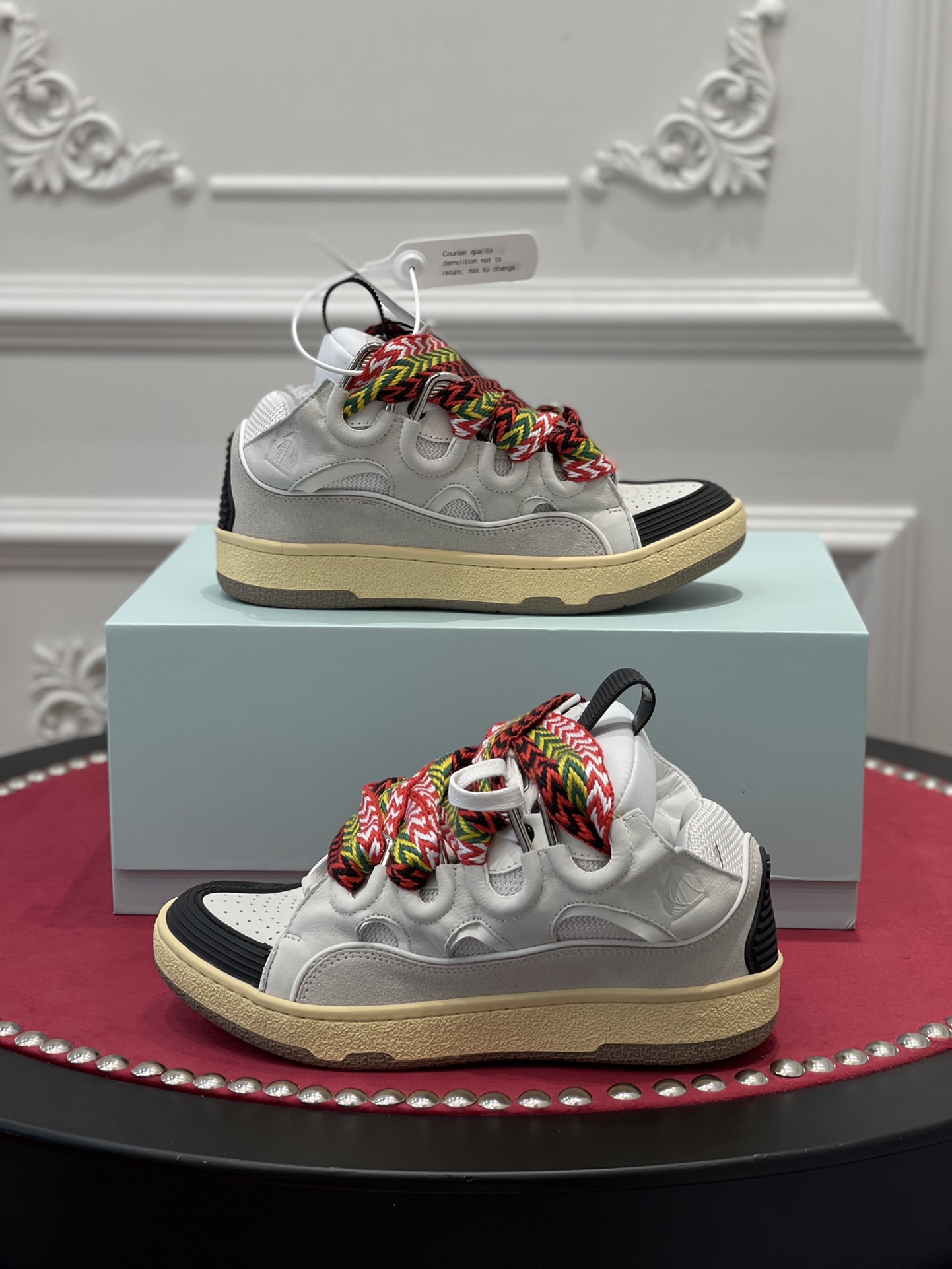 Lanvon Leather CurbWhite Black Gum FW-SKDK02-DRAG-A2100