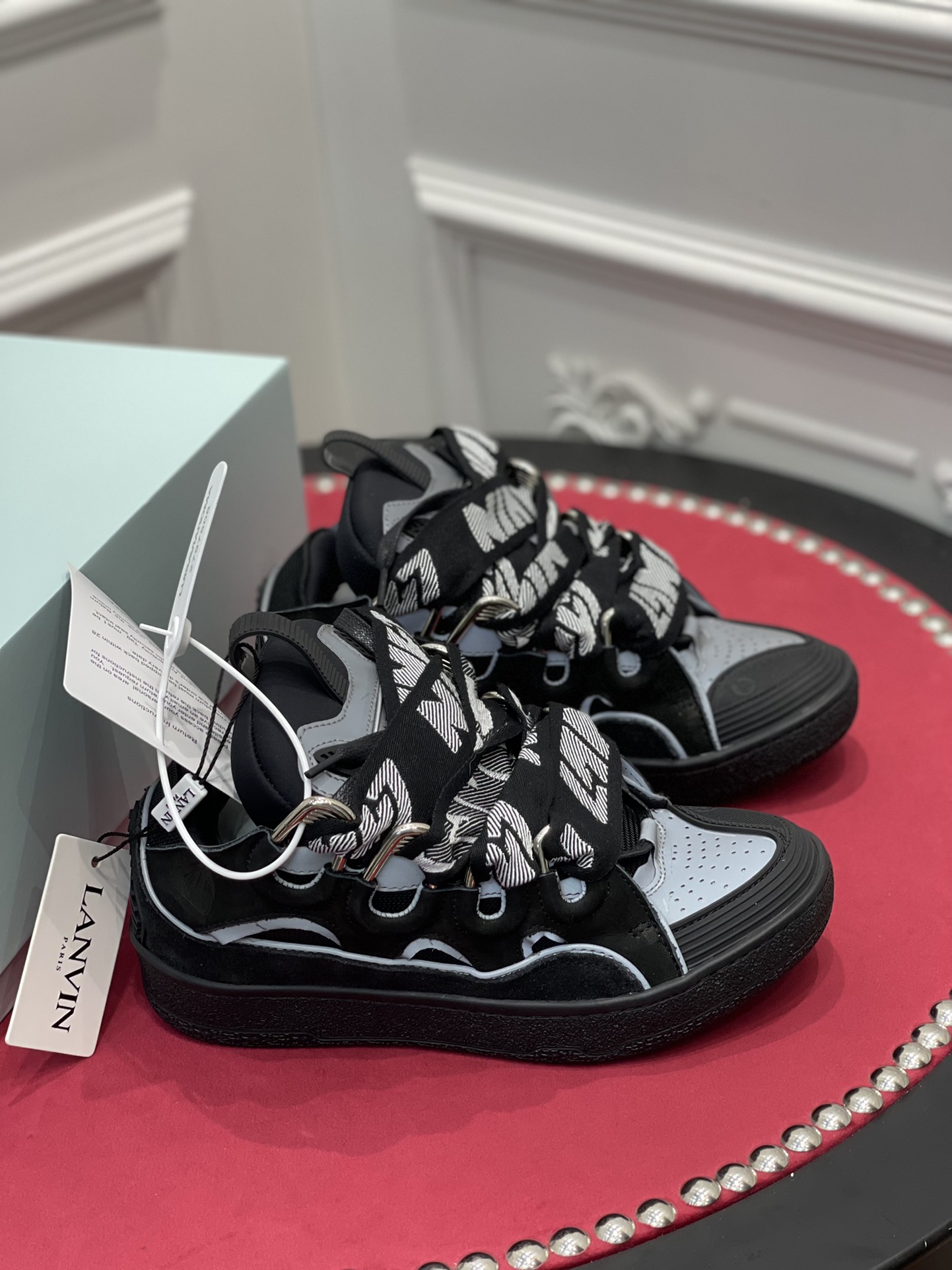 Lanvon Curb SneakerBlack Grey FM-SKRK11-REFL-P2210
