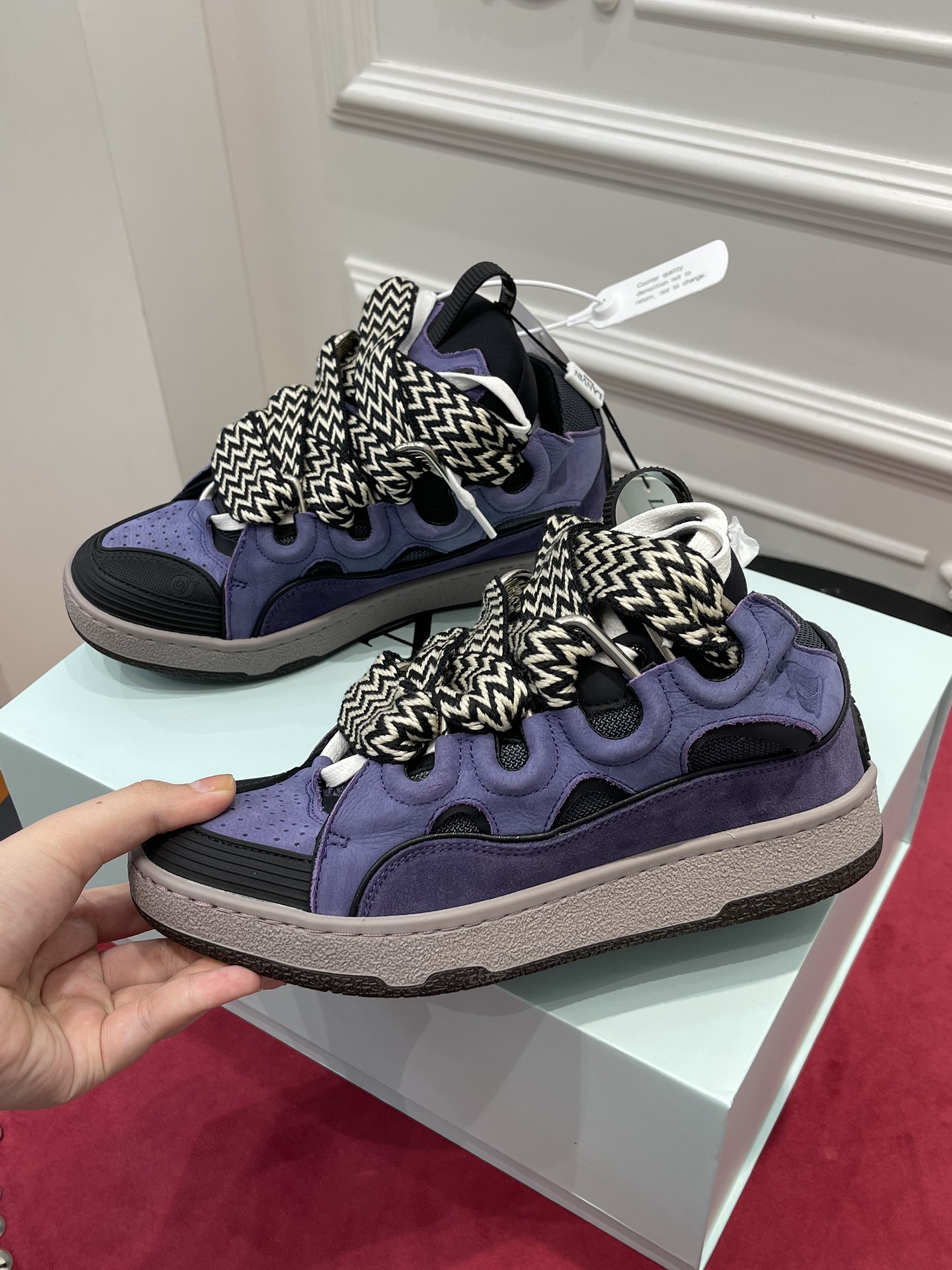 Lanvon Curb SneakerPurple Black FM-SKRK11-DRAG-E2279