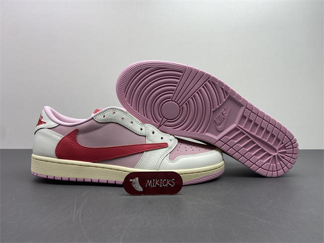 Travis Scott × AJ1 Low "Shy Pink" IQ7604-101
