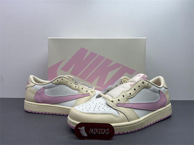 Travis Scott x Air Jordan 1 Low OG Shy Pink IQ7604-100